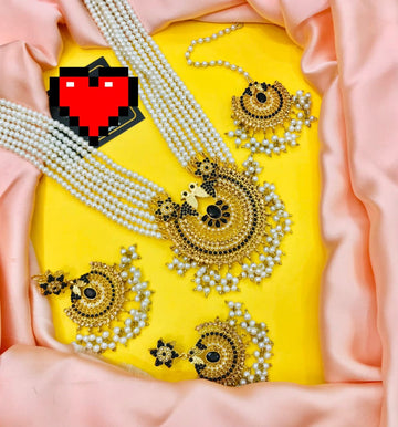 Jazmine Mala Set: Black, Maroon, Pearl, Naurateen, Green, Mint Green